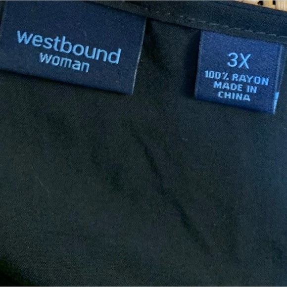 Westbound black with white embroidered design and butterfly wings arms. Size 3X - Picture 7 of 11